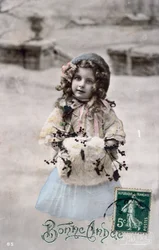 Postal francesa fechada hacia
