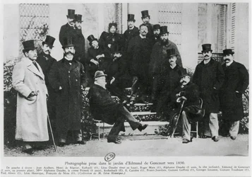 Grupo en el jardín de Edmond Huot de Goncourt, c.1890