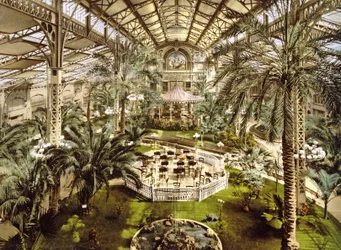 Interior del Jardín de Invierno en Niza, 1890-1900