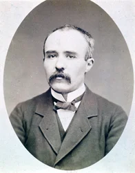 Fotografía de Georges Clémenceau joven (1841 - 1929) alrededor de 1870 - 1880