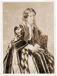 Retrato de Elisabeth Felix llamada Mademoiselle Rachel en 1851, trágica francesa (1821 - 1858)