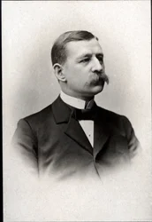 Retrato de Salomon August Andrée (1854-1897), ingeniero, físico, aeronauta y explorador polar sueco