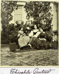 Retrato de Théophile Gautier (1811 - 1872) en familia