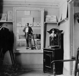 Retrato de un fotógrafo en el estudio de Henri de Toulouse-Lautrec