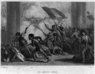 10 de agosto de 1792 (Caída de la monarquía) - en “Revolución francesa” de Thiers. Siglo XIX