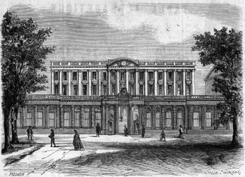 Arquitectura del siglo XVIII: vista exterior del Ayuntamiento de Burdeos, Gironda (33)