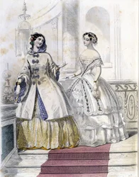 2 mujeres a la moda - en "Journal des Demoiselles" 1852