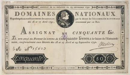 Billete de 50 libras, 29 de octubre de 1790