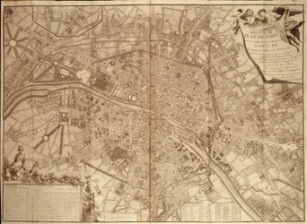 9º plano de París bajo Luis XV - en "Continuation du traite de la police".