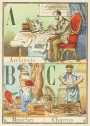 A B C: Arquitecto, Carnicero, Charron