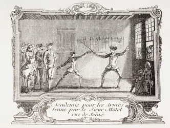 Una academia de esgrima en el París del siglo XVIII, 1875
