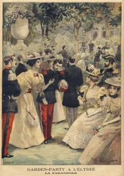 Una fiesta en el jardín del Elíseo (La Farandole) - ilustración de Méaulle, Fortune Louis (1844-1901) de 