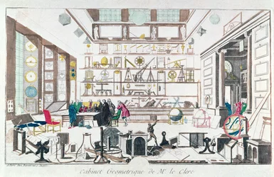Estudio de geometría, después de Sebastien Le Clerc, 1717