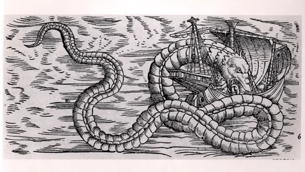Un gigante serpiente marina