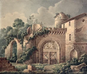 Un castillo en ruinas, c.1820