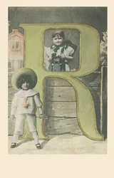 Dos niños disfrazados