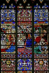 Un detalle de la ventana w30, la ventana panegírica a San Romain