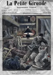 Una familia asesinada: asesinato de la familia Leblond por Caillard, un enajenado, en Nassandres, cerca de Bernay. Portada de “La Petite Gironde” del 10 de abril