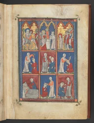 Una antología médica que incluye la Chirurgia de Roger Frugardi (pergamino)