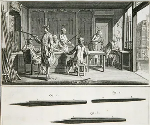 Interior de una tienda de espadas, de la 
