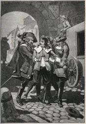 Secuestro de Johann Friedrich Böttger (1591-1624) por los soldados de Federico Augusto de Sajonia, conocido como “el Fuerte”.