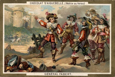 Abraham de Fabert (1599-1662), Mariscal de Francia, durante el asedio de Stenay (departamento de Meuse) en 1654. Cromolitografía del siglo XIX