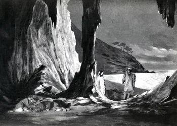 Acto II, Escena 3 de Pelleas et Melisande de Debussy, ilustración en la revista Theatre, junio de 1902