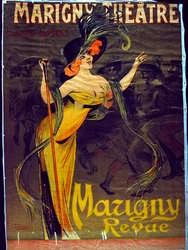 Anuncio de la revista Mazigny apareciendo en París en el Teatro Marigny