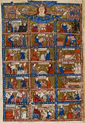Agregar. 30024 f.1v Veintiuna escenas que representan las artes y las ciencias, de 