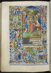 Añadir Ms 18850 f.221v, Horas de la Pasión [Laudes]. Traición a Cristo, del Libro de Horas (The Bedford Hours) c.1410-30 (tinta, color y oro sobre vitela)