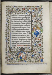 Add Ms 18850 f.286r Book of Hours (The Bedford Hours) c.1410-30 (tinta, color y oro sobre vitela)