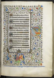 Add Ms 18850 f.42r Book of Hours (The Bedford Hours) c.1410-30 (tinta, color y oro sobre vitela)