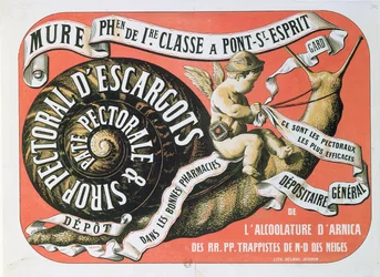 Anuncio de Jarabe Pectoral de Caracol, c.1860