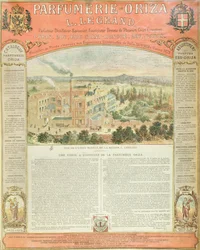 Anuncio para la Parfumerie Oriza L. Legrand, c.1884