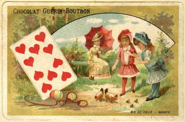 Publicidad cromolitográfica de chocolates Guérin Boutron