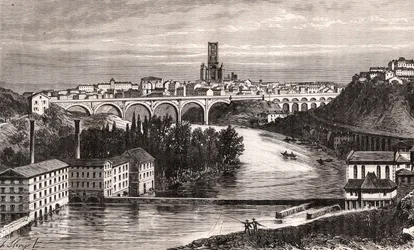 Albi - Languedoc-Roussillon-Midi-Pyrénées - grabado en 