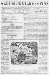 Álbum de la Isla de los Pinos, página del título, 17 de agosto de 1878