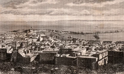 Argel - Argelia - grabado en “La France illustrée: géographie, histoire, administración statistique” por V.A. Malt-Brown. 1884