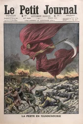 Alegoría de la peste en Manchuria, ilustración de portada de Le Petit Journal, 19 de febrero de 1911