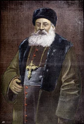 Alphonse Favier (1837-1905), lazarista francés, eveque de Pekín, héroe de la toma de la sede de las legaciones por los Boxers, en 1900 (grabado)