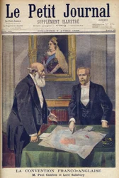Convención anglo-francesa firmada en Londres por Paul Cambon (1843-1924) y Lord Salisbury (1830-1904) de 