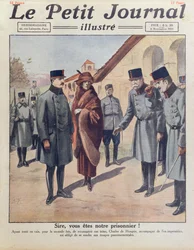 Arresto en Gyoer de Carlos IV y la Reina Zita tras su segundo intento fallido de recuperar el trono de Hungría en 1921, portada de Le Petit Journal, 6 de noviembre de 1921