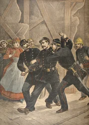 Arresto de un sargento de la ciudad, ilustración de Le Petit Journal: Suplemento ilustrado, 1898