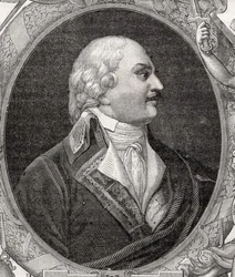 Auguste-Henri-Marie-Picot, Marqués de Dampierre, grabado por Stephane Pannemaker (1847-1930) de 