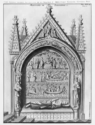 Basílica de Saint-Denis, Mausoleo de Dagoberto I (605-39) Rey de los Francos, restaurado por Adolphe Victor Geoffrey-Dechaume (1816-92) en 1862