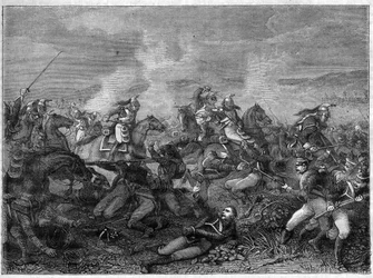 Batalla de Saint-Dizier, 27 de enero de 1814 (tropas rusas aliadas contra dragones de la guardia francesa) - en “Histoire de l