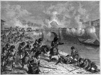 Batalla de Toulouse: última batalla entre las fuerzas británicas y españolas bajo Wellington contra los franceses 1814 - Batalla de Toulouse 10 de abril de 1814 entre las tropas del ejército imperial comandadas por el Mariscal Soult y las tropas anglo-hisp