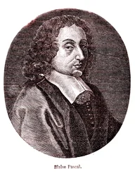 Blaise Pascal, matemático, filósofo, físico y teólogo francés. 1865 (grabado)