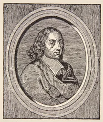 Blaise Pascal, ilustración de Histoire de la Nation Francaise, Sciences, Volúmenes I y II, por Gabriel Hanotaux (1853-1944), 1924