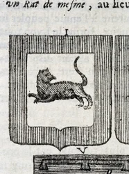 Blasón del Regimiento de Infantería Italiano en “La Verdadera y Perfecta Ciencia de las Armas o el Índice Armorial” por Pierre Palliot